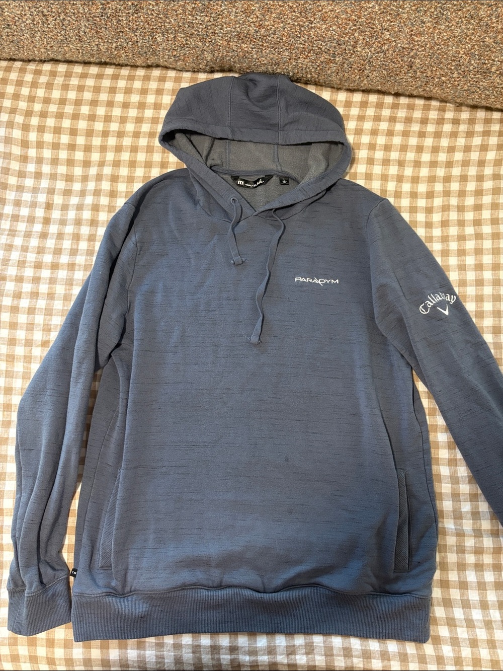 Travis Mathew Men's Slate Blue Hooded Pullover